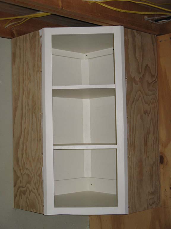 Corner Cabinet Installed
