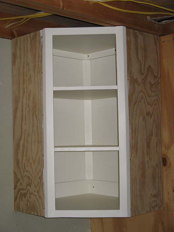 Corner Cabinet Installed